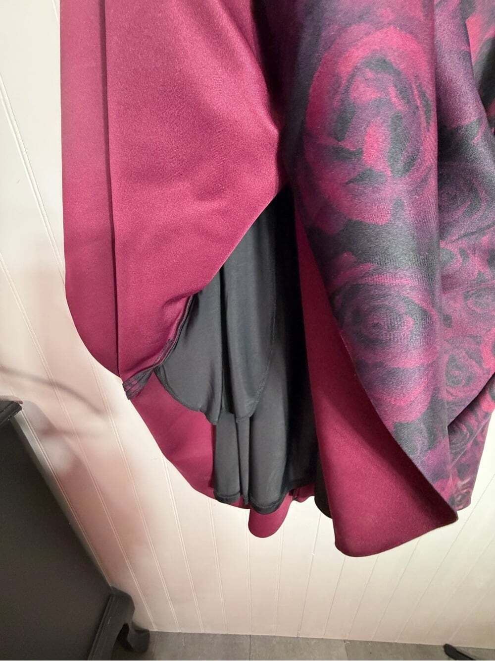 Elle by RW&CO Burgundy Rose Fit & Flare Dress – Size 10 - Picture 5 of 8